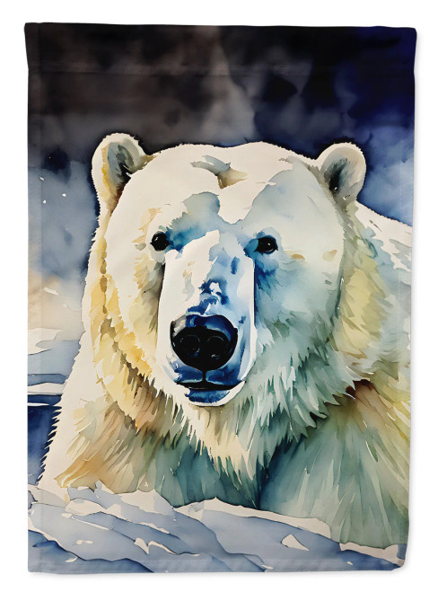 Polar Bear Portrait Garden Flag