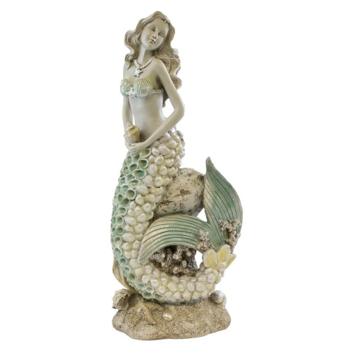 Seashell Tail Mermaid Statue - Large 
