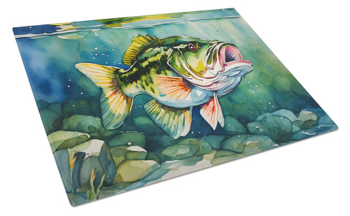 Largemouth Bass Glass Cutting Board