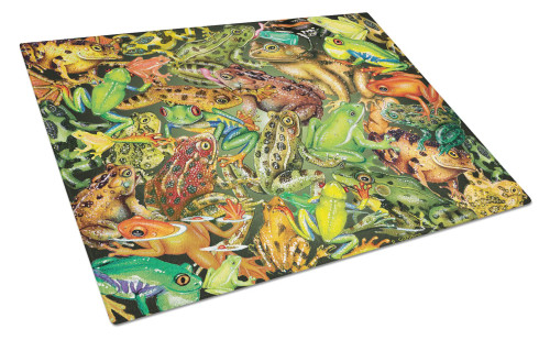 Mosaic Frogs Glass Cutting Board