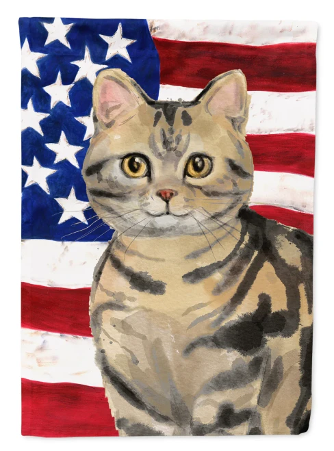 Patriotic American Shorthair Flag