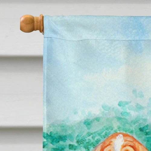 Basset Hound Duo House Flag