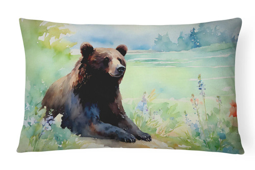 Spring Black Bear Throw Pillow - Indoor/Outdoor