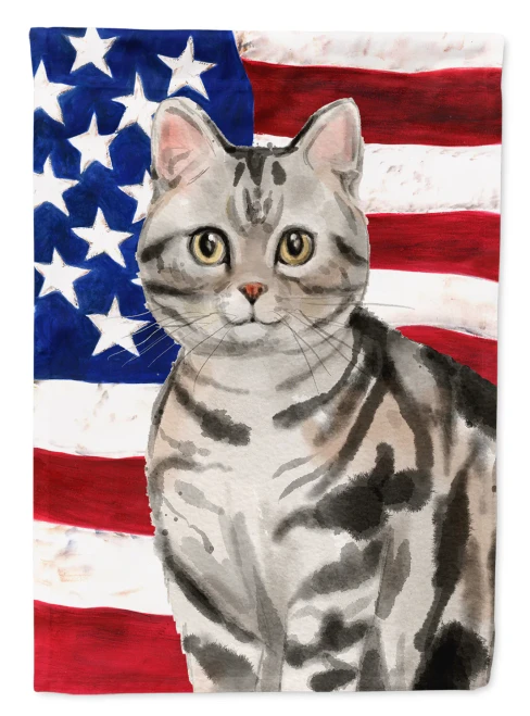 Patriotic American Shorthair Flag