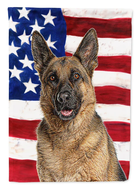 Patriotic German Shepherd Flag