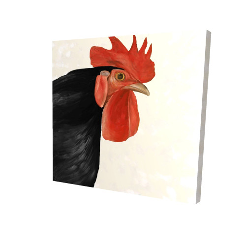 Black Rooster Fine Art Print
