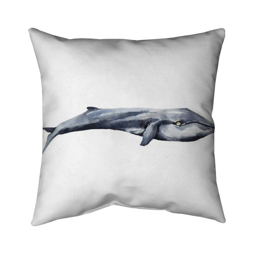 Blue Whale Throw Pillow