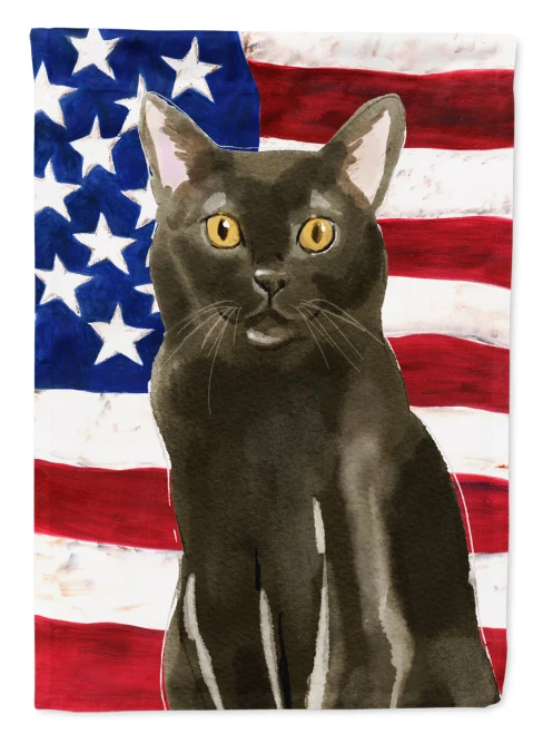 Patriotic Black Cat Flag