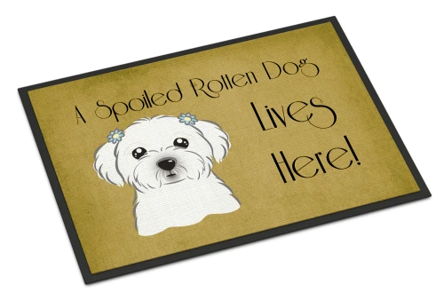 Spoiled Rotten Maltese Doormat 
