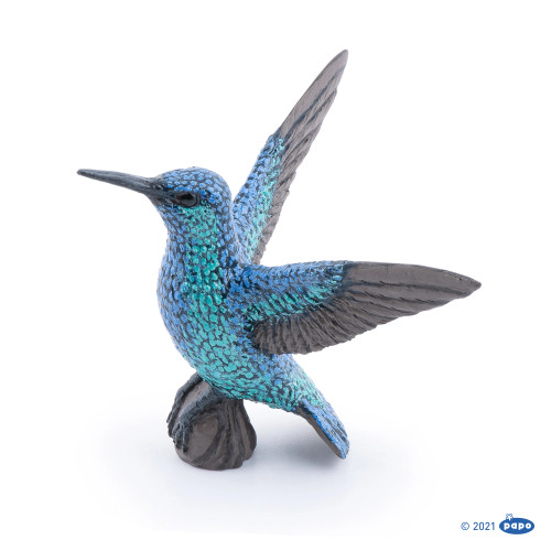 Flying Blue Hummingbird Figurine