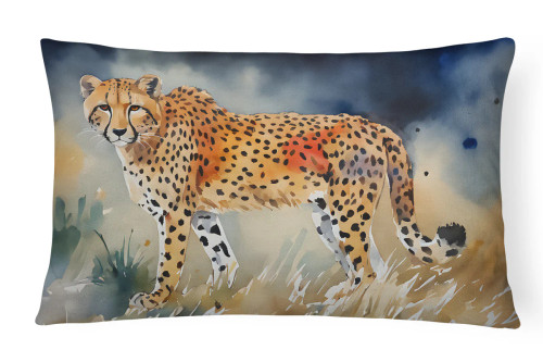Watercolor Cheetah Throw Pillow - Indoor/Outdoor