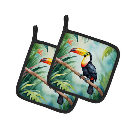 Perched Toucan Potholder - Set of 2