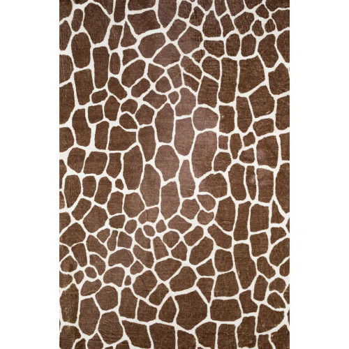 Faux Giraffe Print Shag Area Rug - 3' x 5'