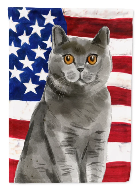 Patriotic British Shorthair Flag