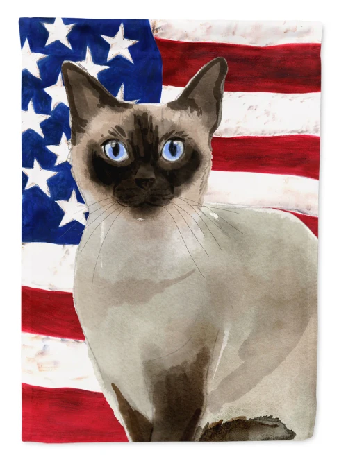 Patriotic Siamese Cat Flag