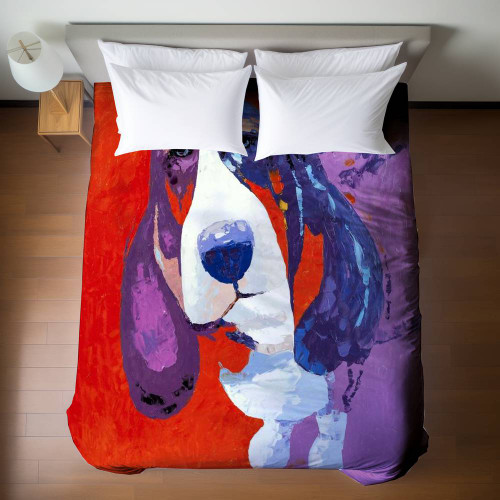 Basset Hound Duvet Cover - Queen