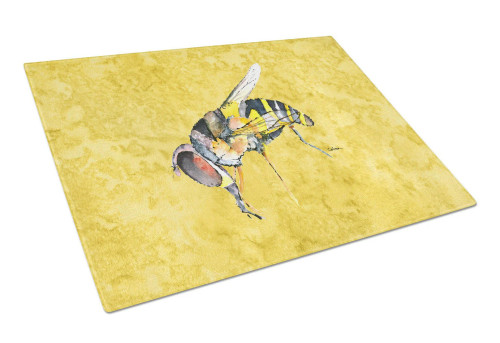 Bee on Yellow Glass Cutting Board