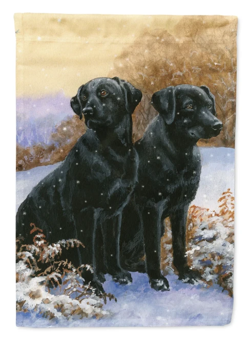 Christmas Black Lab Flag