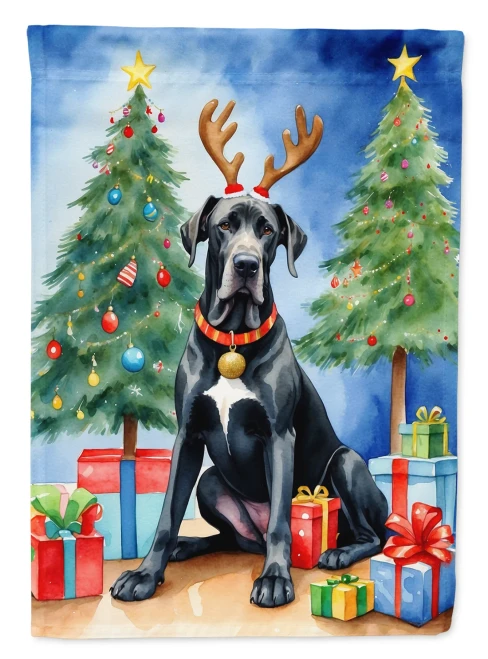 Christmas Great Dane Dog Flag