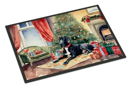 Cozy Christmas Great Dane Doormat