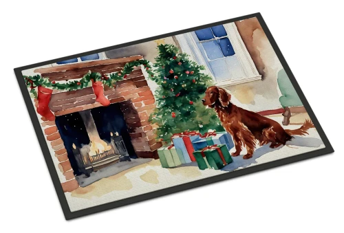 Cozy Christmas Irish Setter Doormat