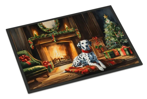 Cozy Christmas Dalmatian Doormat 
