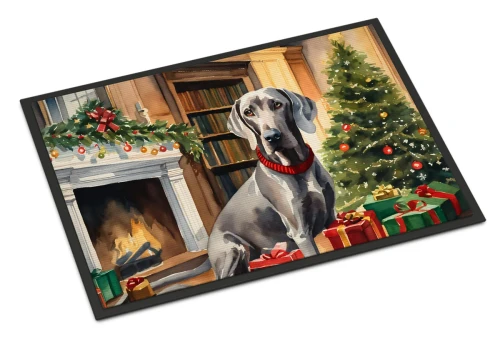 Cozy Christmas Weimaraner Doormat