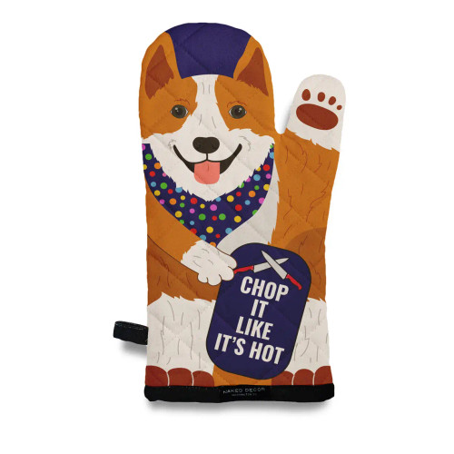 Chop It Like It's Hot - Corgi Oven Mitt