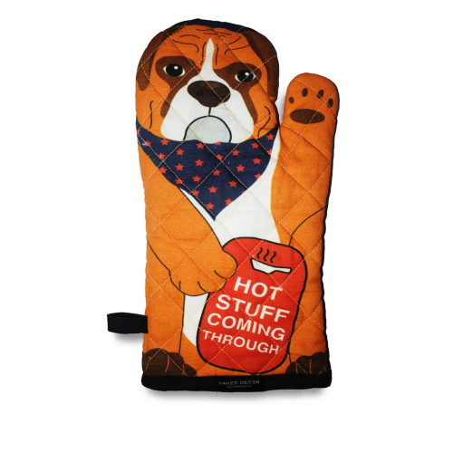 Hot Stuff Coming Through - Boxer Oven Mitt