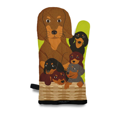 Dachshund & Pups Oven Mitt