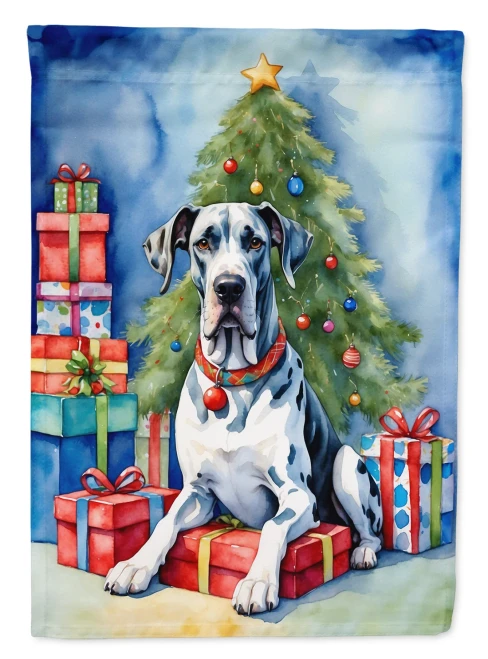 Christmas Great Dane Flag