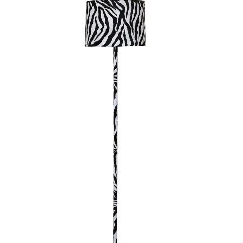 Faux Zebra Print Floor Lamp