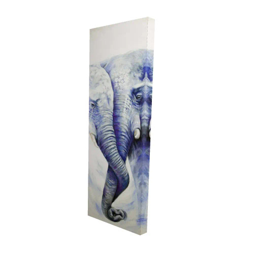 Blue Elephant Canvas Art Print