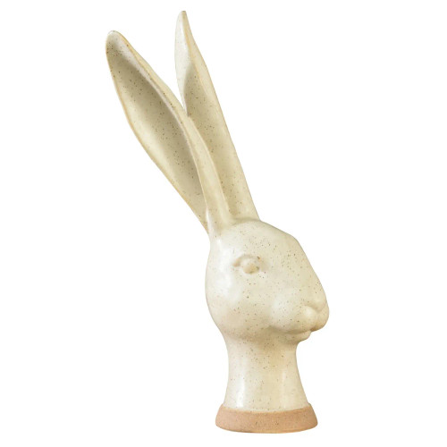 Speckled White Jumbo Hare Sculpture
