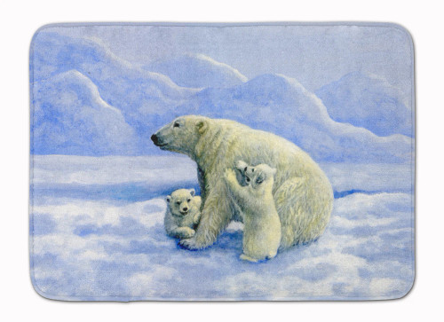 Polar Bear Family Memory Foam Rug