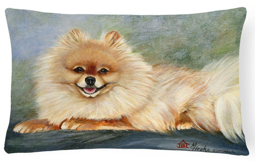 Smiling Pomeranian Throw Pillow - Indoor/Outdoor