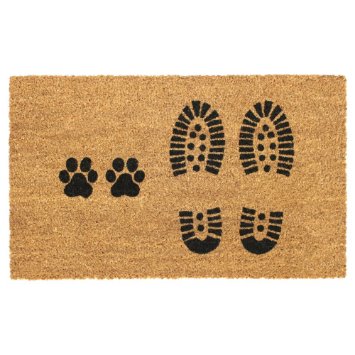 Paw & Shoe Print - Dog Doormat