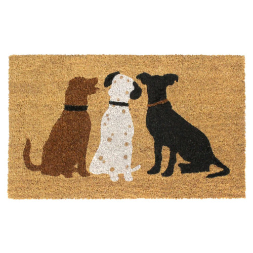 Three Dog Welcome Doormat