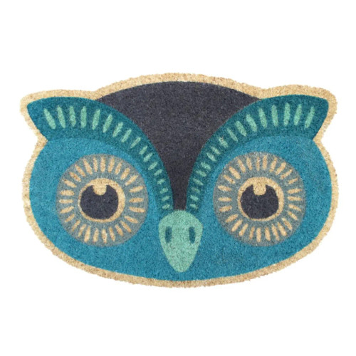 Blue Owl Face Doormat