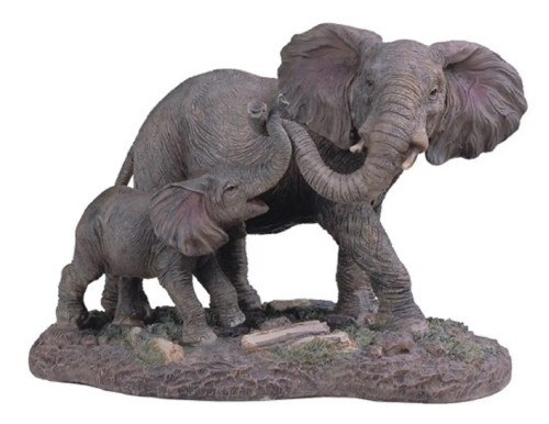 Elephant & Baby Trunk Love Figurine