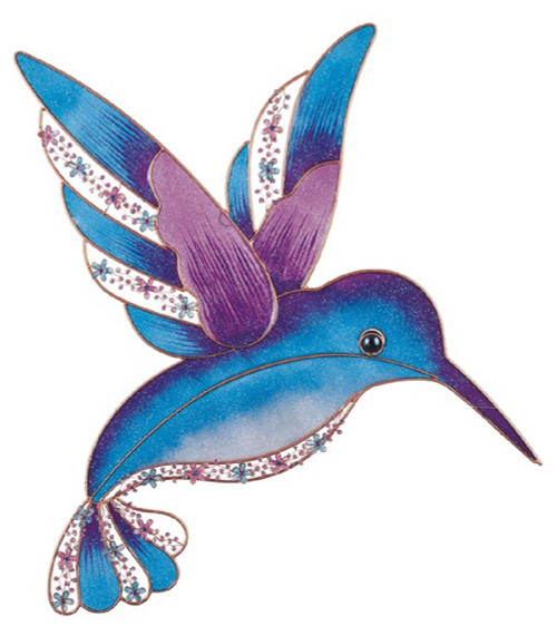 Blue Hummingbird Metal Wall Décor