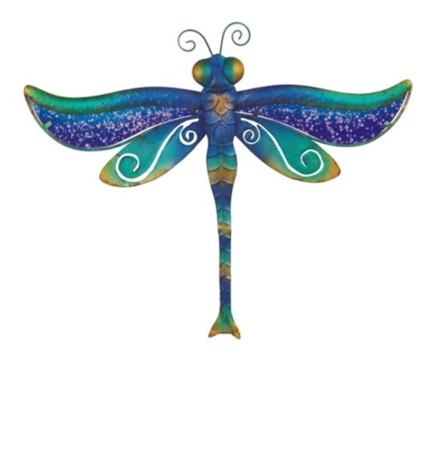 Blue Metal Dragonfly Wall Décor