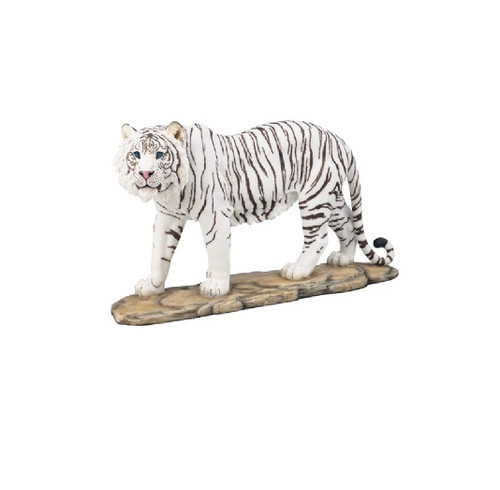 White Tiger Figurine On Rock Base