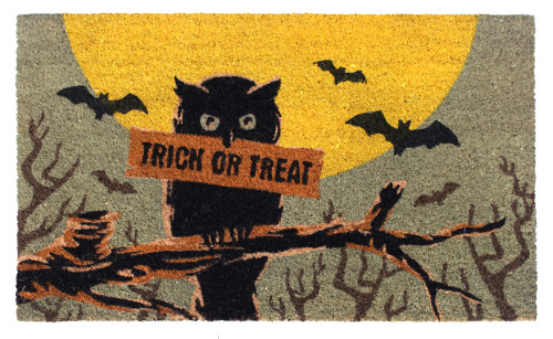 Trick or Treat - Owl Halloween Doormat