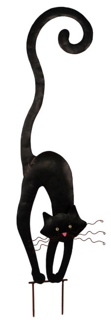 Black Cat Halloween Yard Stake