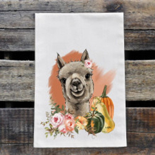 Fall Alpaca Kitchen Towel