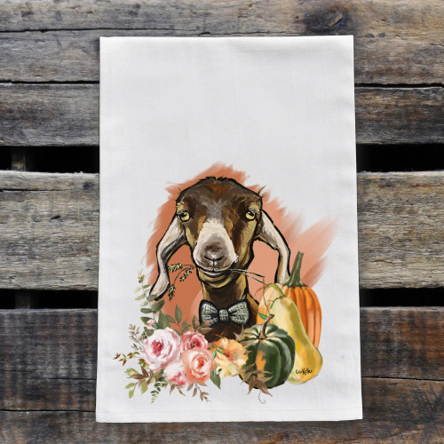 Fall Goat Kitchen Towel