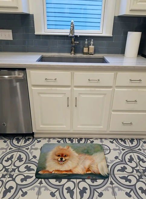 Smiling Pomeranian Memory Foam Rug
