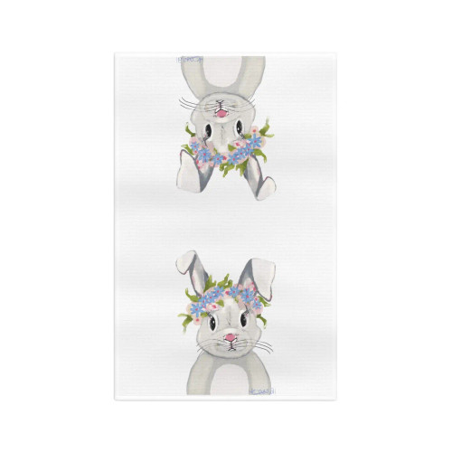 Blue Floral Bunny Kitchen Towel