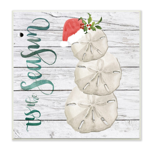 Santa Sand Dollar "Snowman" - Christmas Art Print